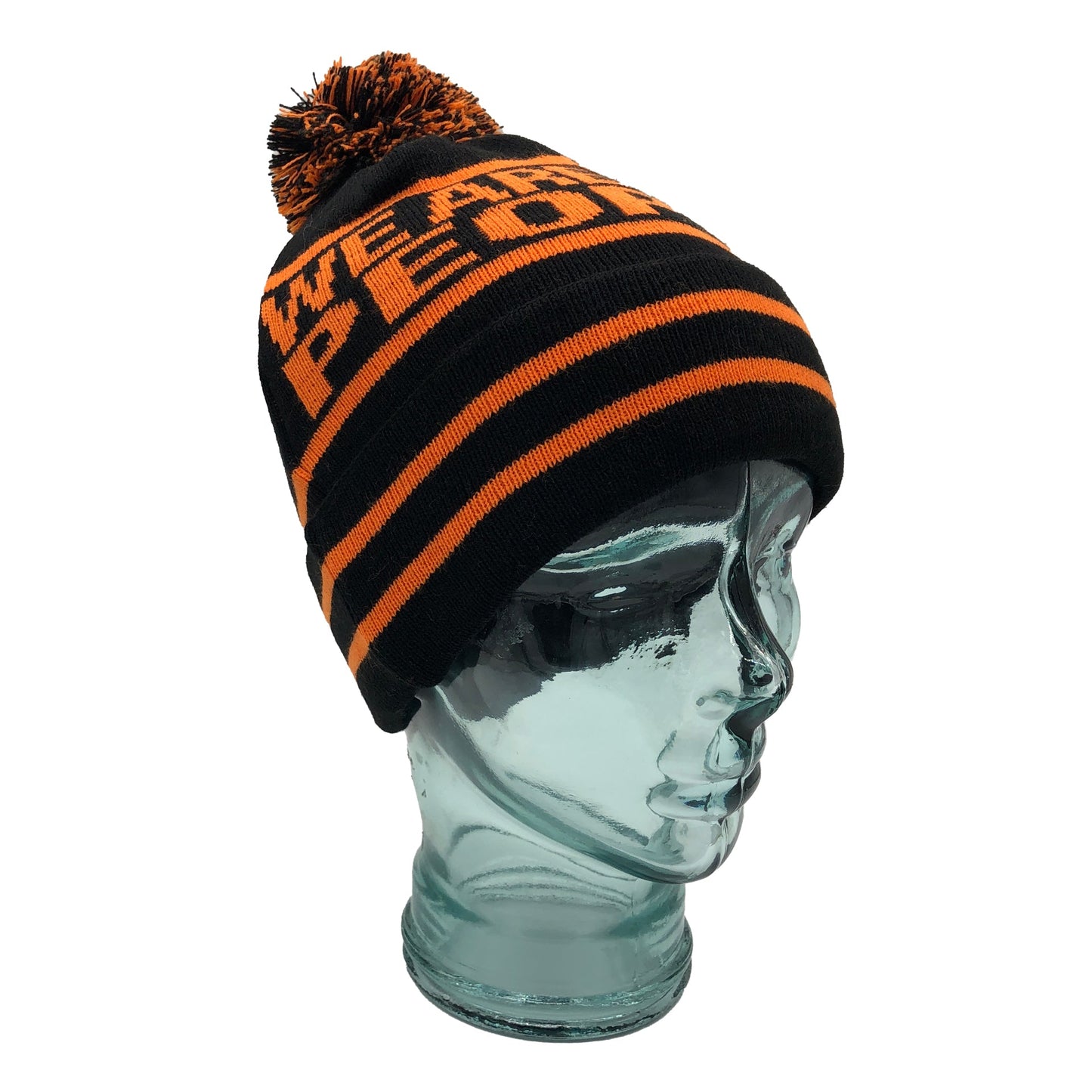 Rangers We Are The People Black & Orange Bobble Hat