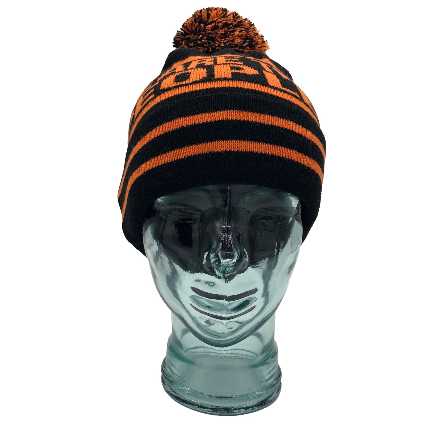 Rangers We Are The People Black & Orange Bobble Hat