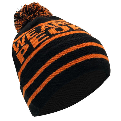 Rangers We Are The People Black & Orange Bobble Hat