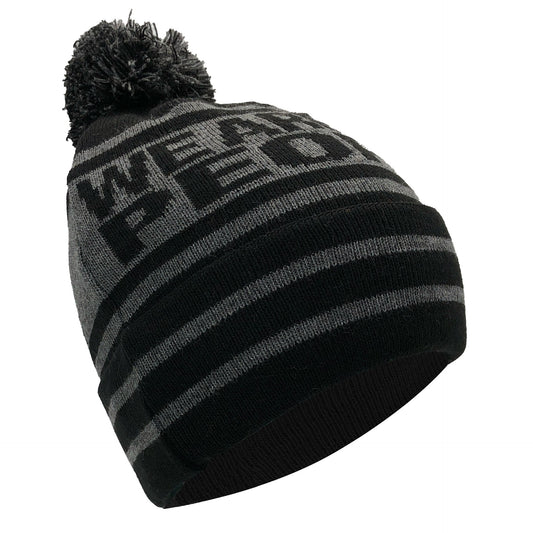 Rangers We Are The People Black & Grey Bobble Hat