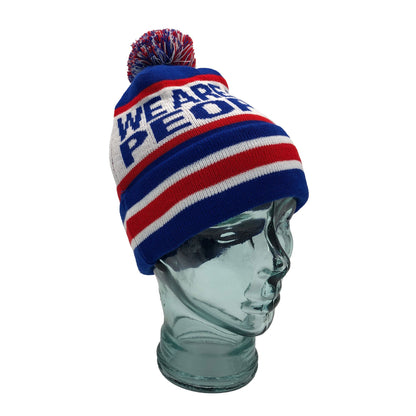 Rangers We Are The People Blue White & Red Bobble Hat