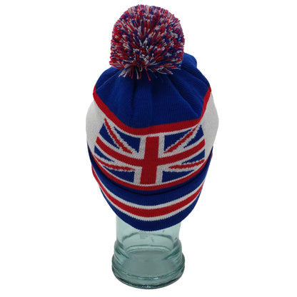 Rangers We Are The People Blue White & Red Bobble Hat