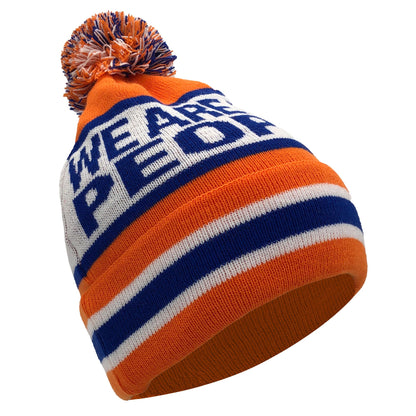 Rangers We Are The People Orange White Blue Bobble Hat