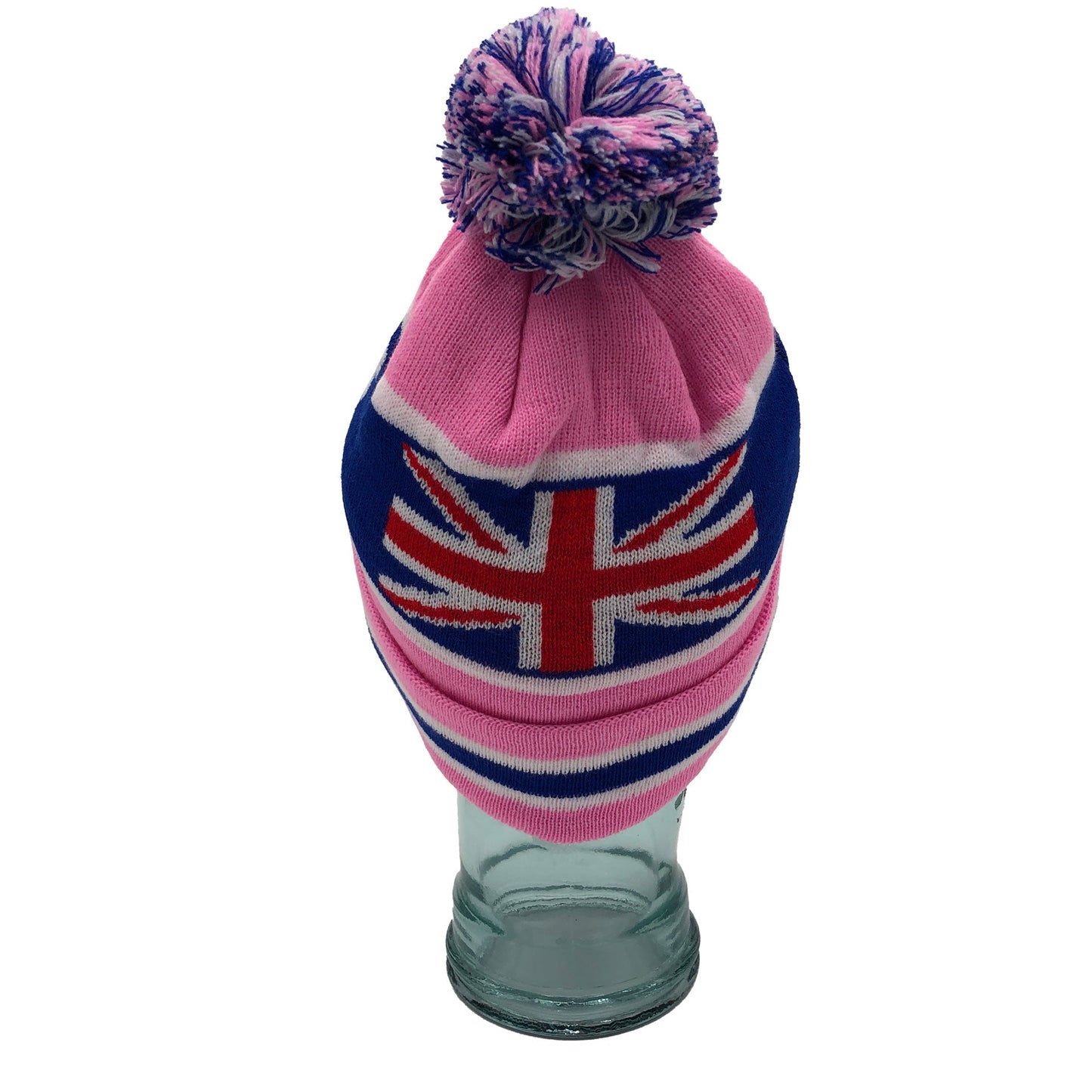 Rangers We Are The People Pink Blue & White Bobble Hat