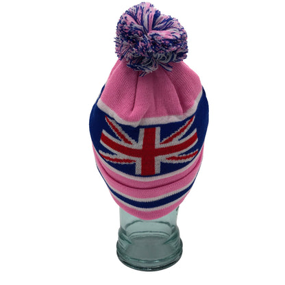 Rangers We Are The People Pink Blue & White Bobble Hat