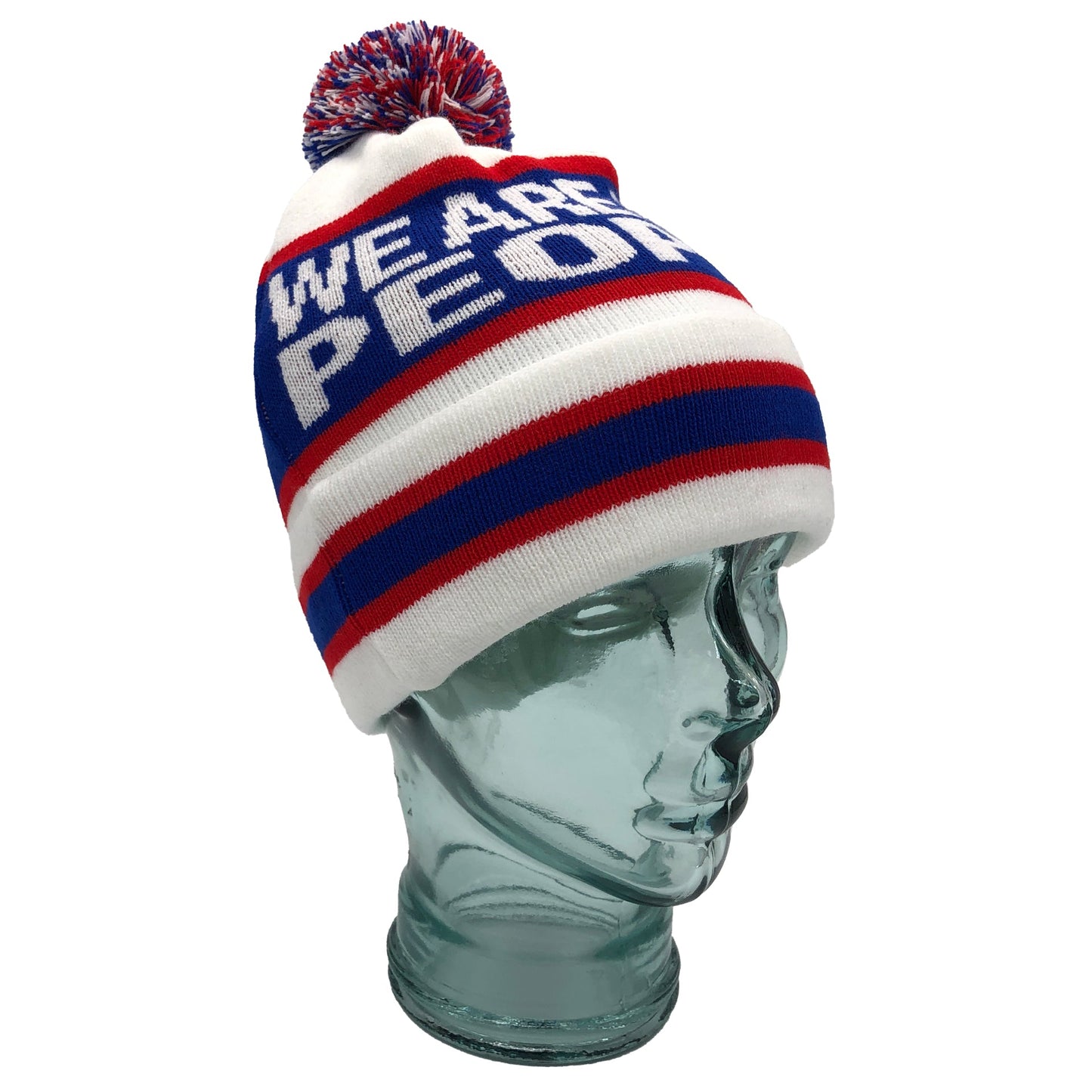 Rangers We Are The People White Blue & Red Bobble Hat