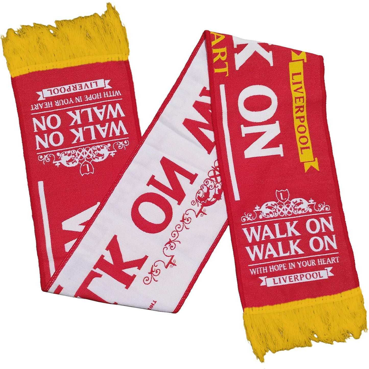 Liverpool Walk On - Red/White/Yellow Scarf HD