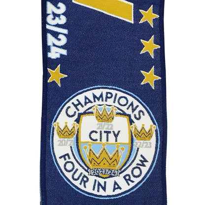 Manchester City 4 in a Row Scarf HD