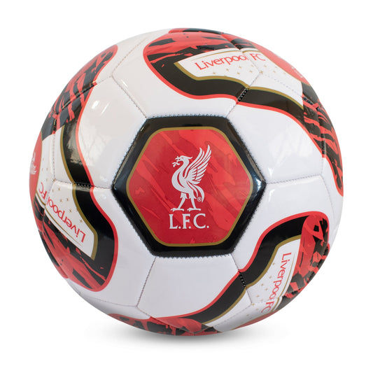 Liverpool PVC Tracer Ball - 32 Panel - Size 5 - Wht/Red/Black